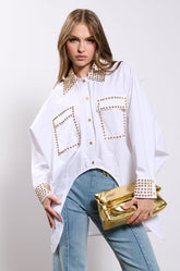 24 CARAT BUTTON DOWN POPLIN SHIRT