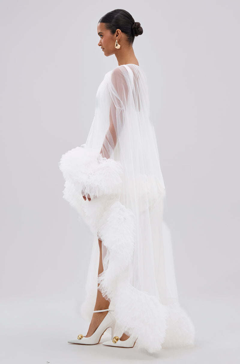 PIPER SOFT TULLE BLOUSE IN WHITE