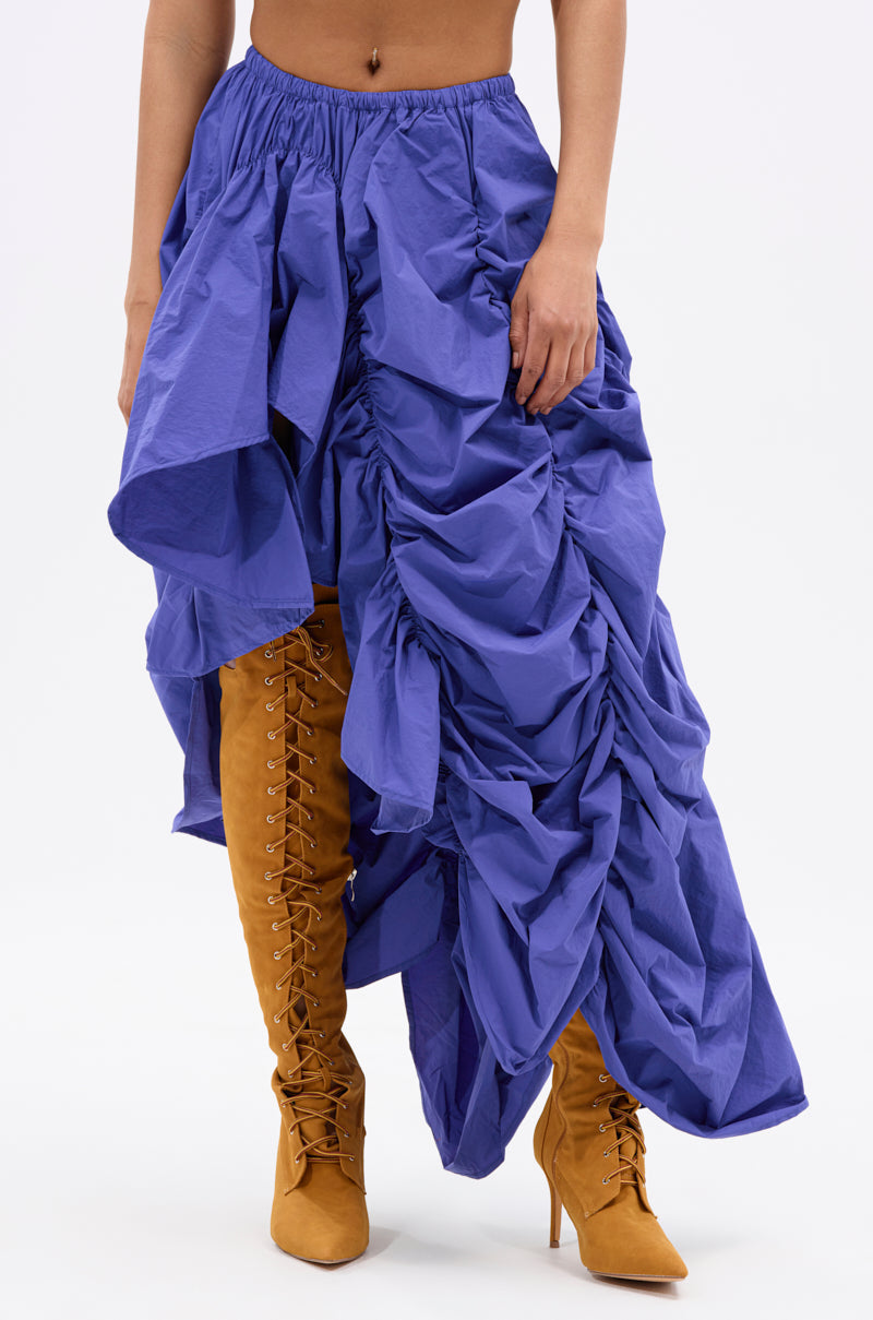 NOT ABOUT IT RUCHED MIDI SKIRT