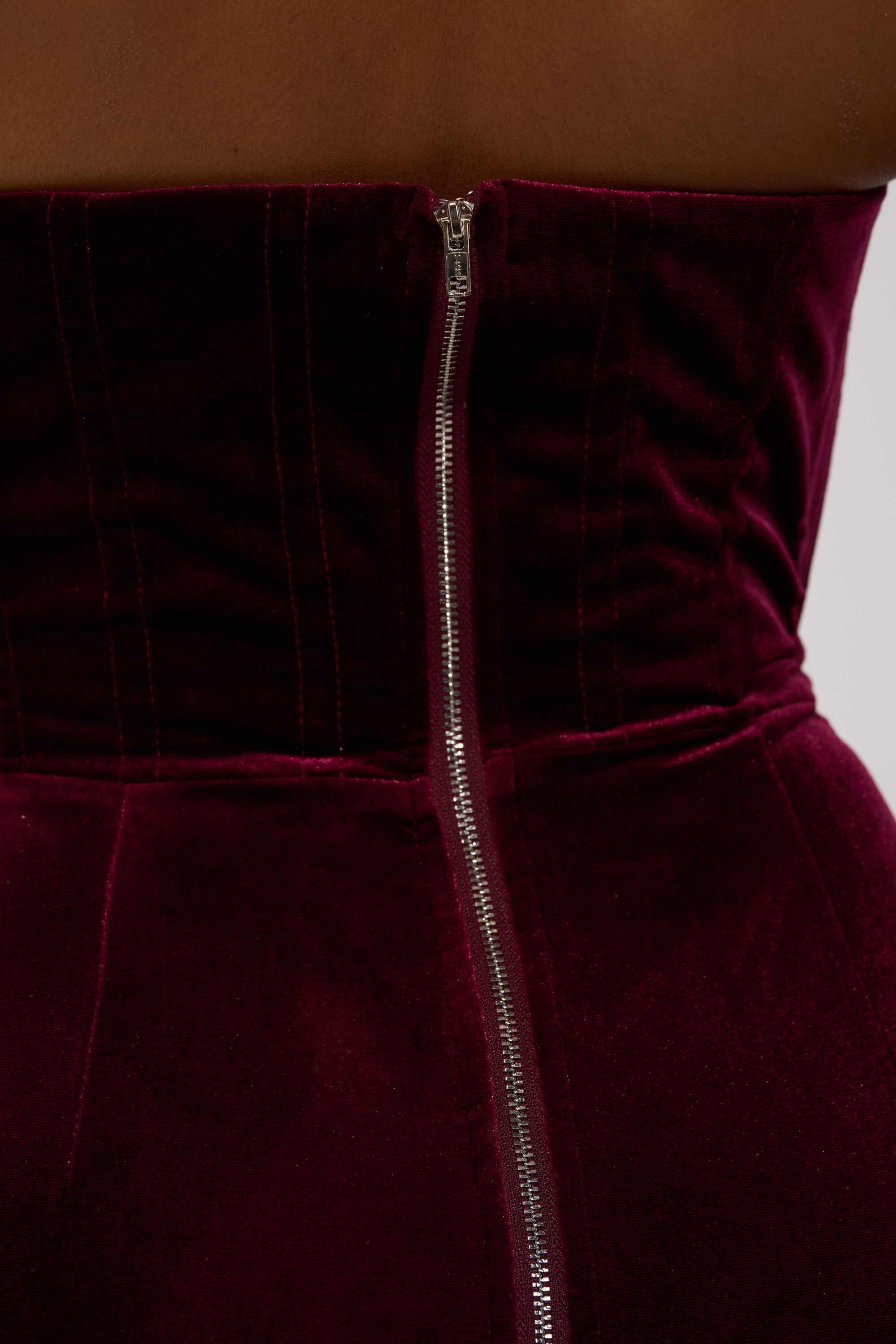 FEELIN THE LOVE VELVET RHINESTONE MINI DRESS