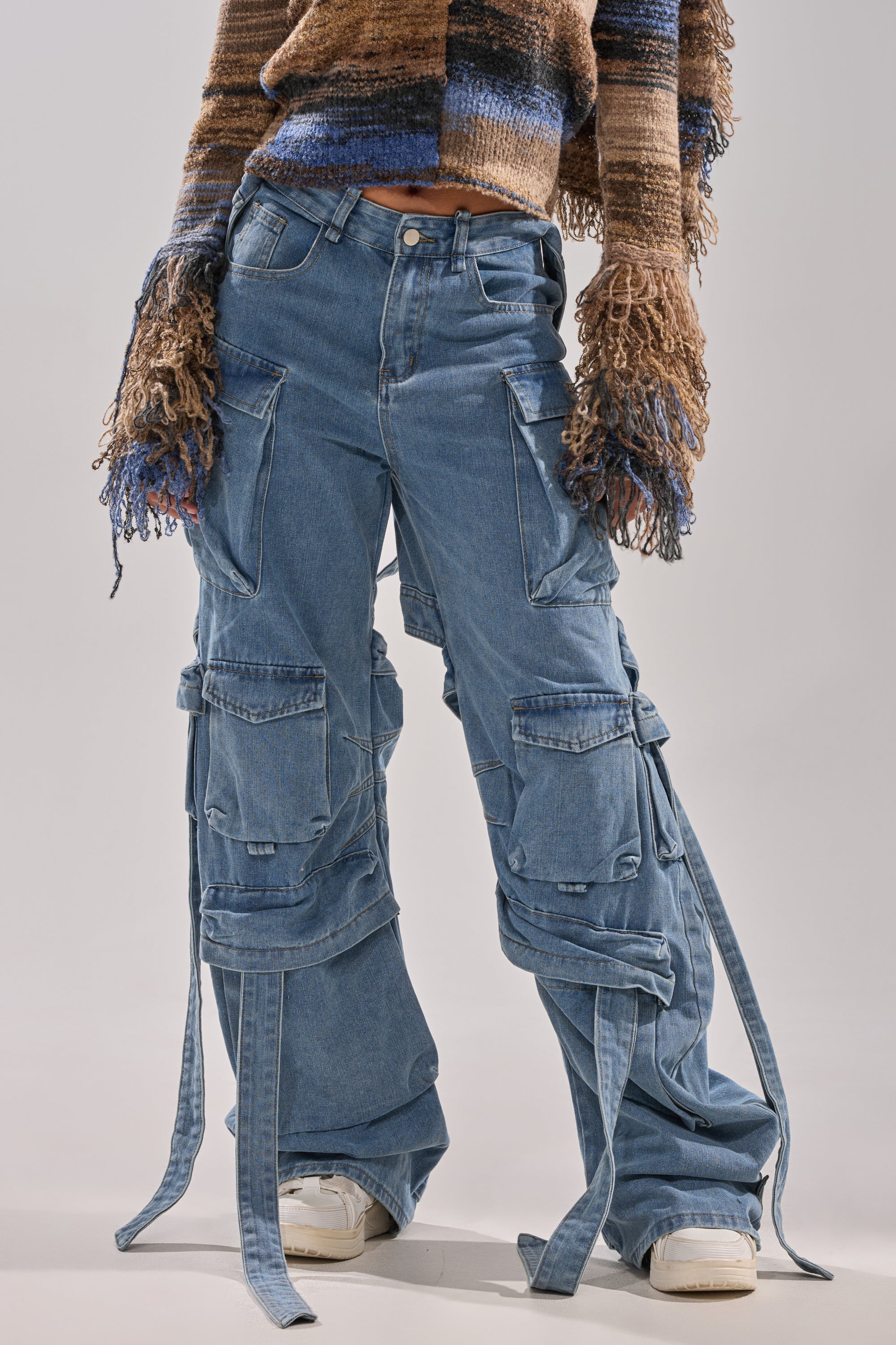 CHECK OUT THE BACK CUTOUT RELAXED DENIM