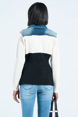 FINEST MOMENT PEPLUM DETAIL SWEATER IN IVORY