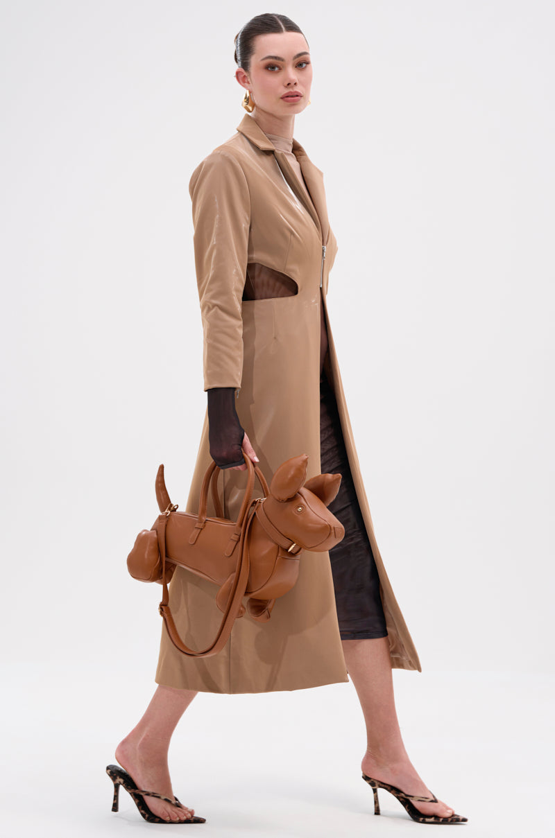 AFTER HOURS LIQUID VELVET TRENCH