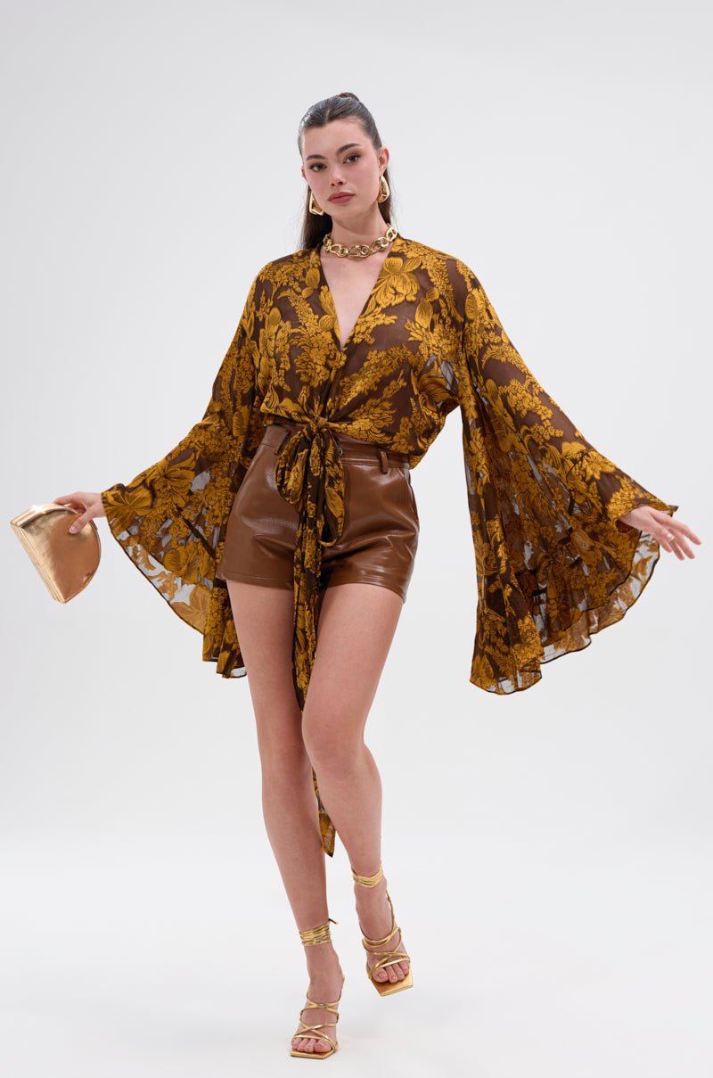 ADORE YOU TIE FRONT BLOUSE
