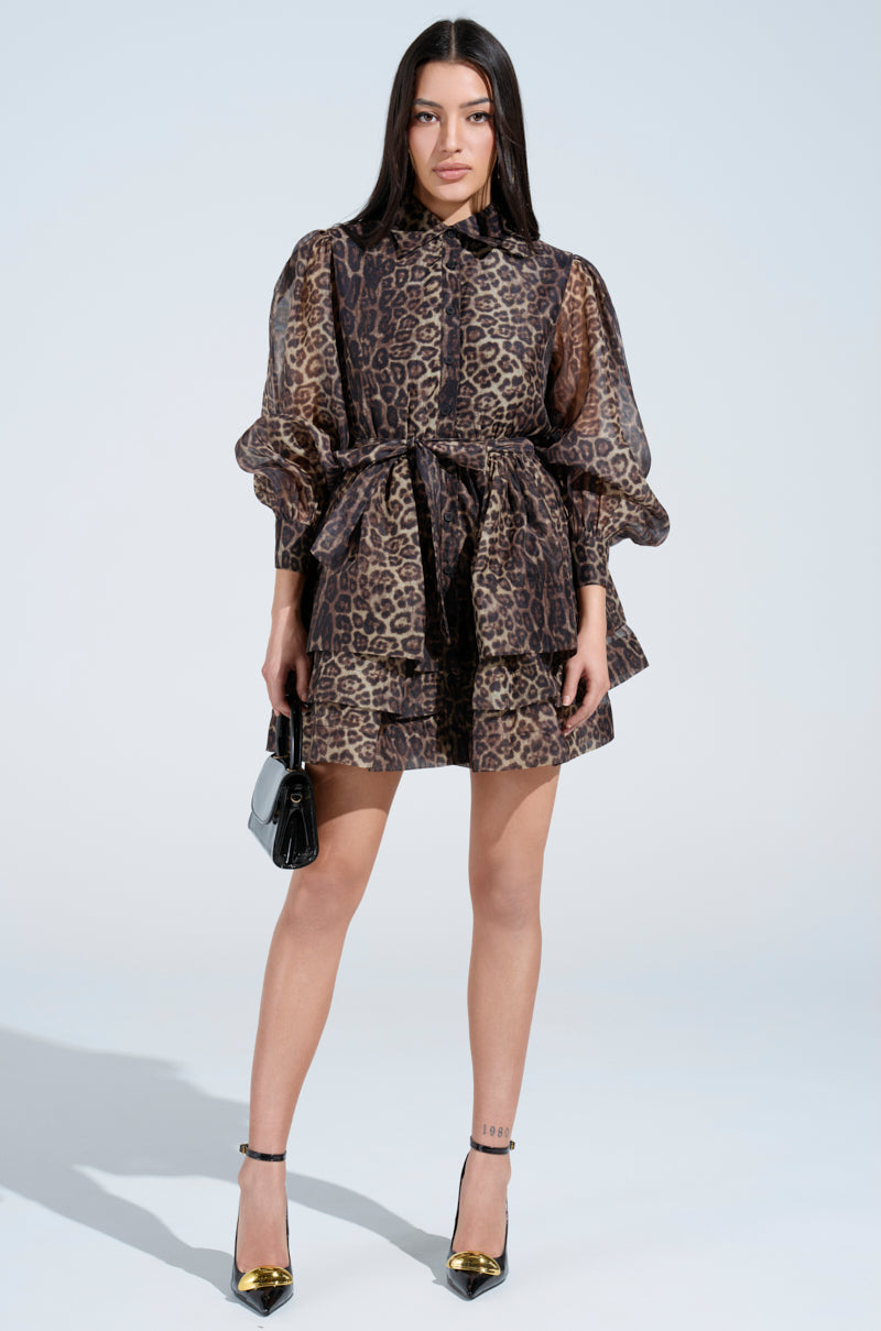 CHICEST OF CHIC LEOPARD PRINT MINI DRESS