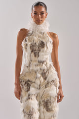 FLINTSTONES MOCK NECK FUR TOP