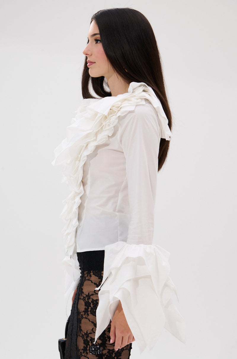 OVER THE TOP RUFFLE BLOUSE