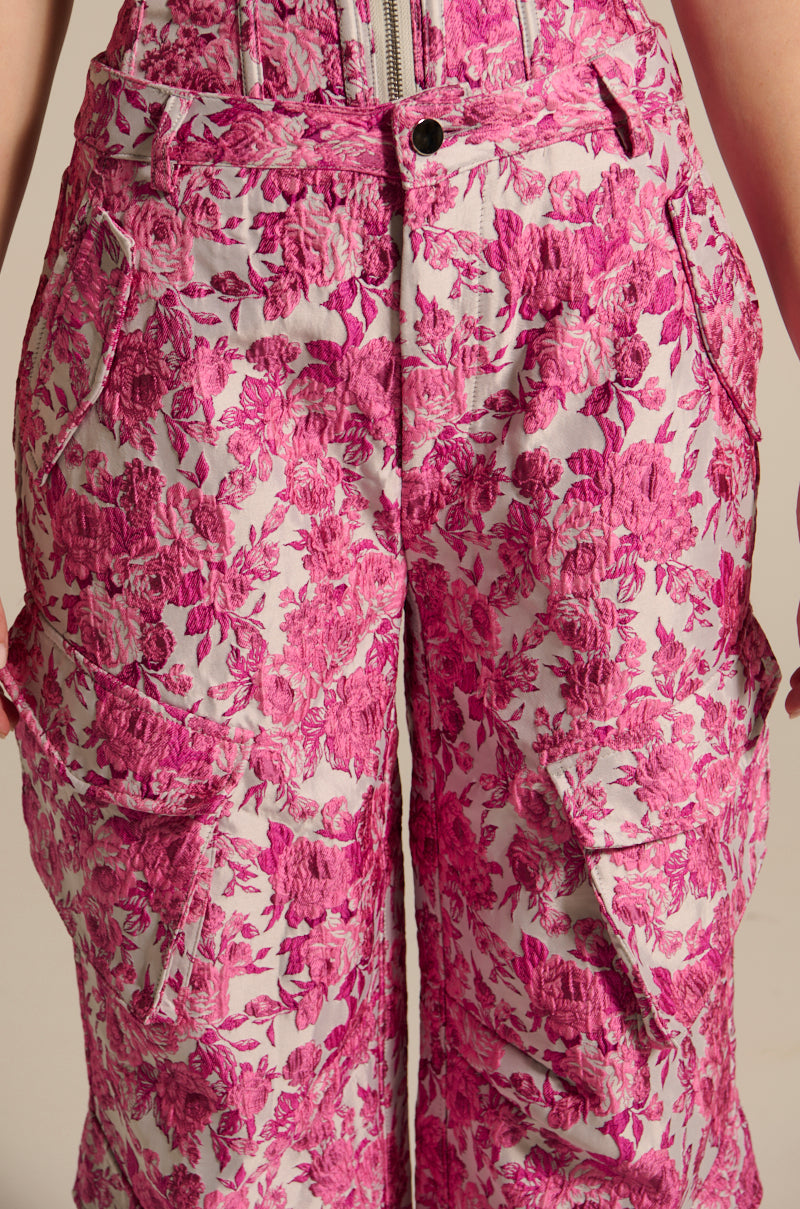 MILEY JACQUARD CARGO PANTS