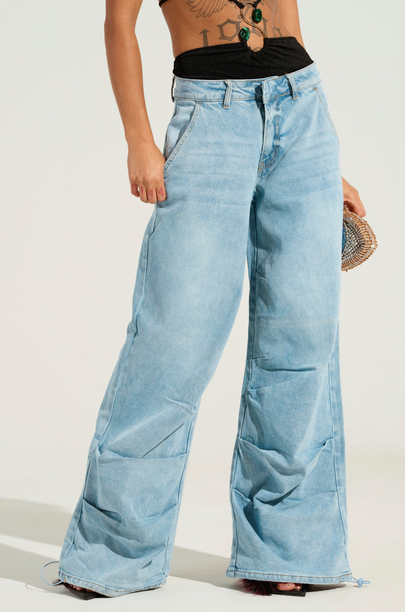 LUCKY LUCKY WIDE LEG DENIM PANT