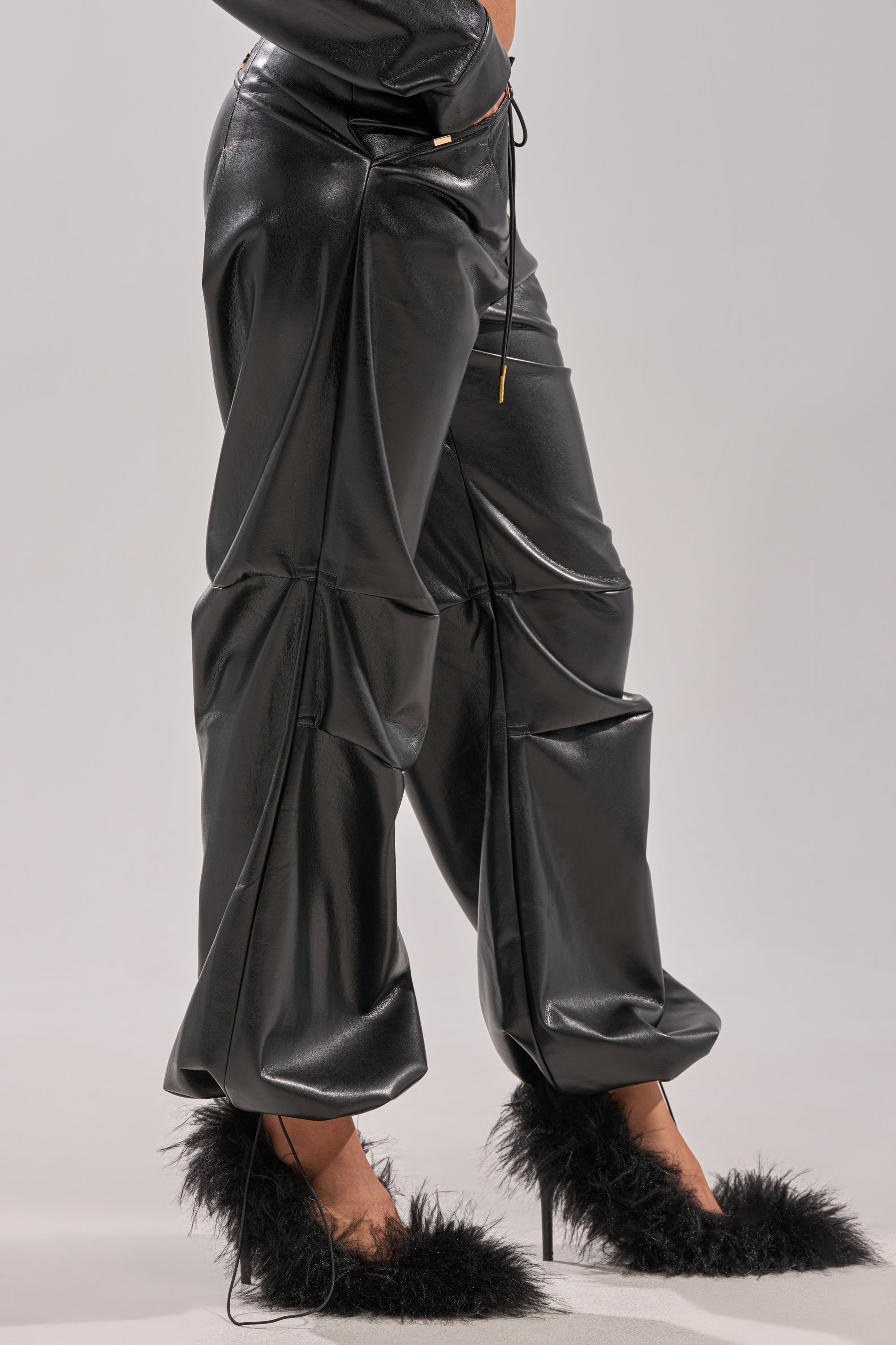 GET WITH IT FAUX LEATHER TROUSER