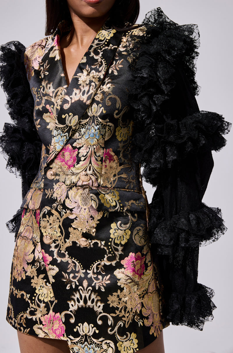 LORY PRINTED BLAZER DRESS