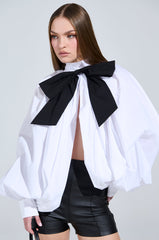 BLACK TIE AFFAIR BLOUSE