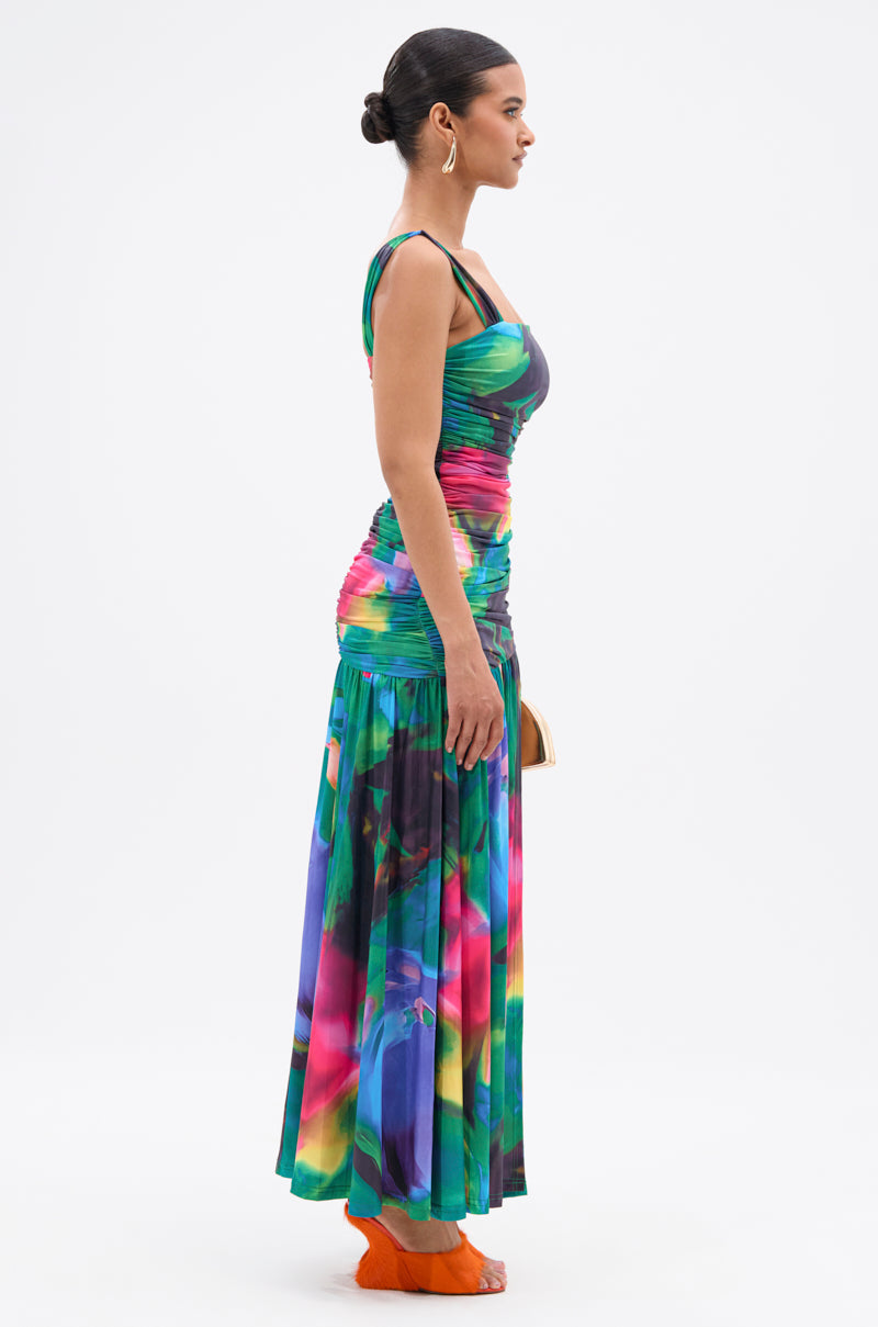 ALAIA PRINTED MAXI DRESS