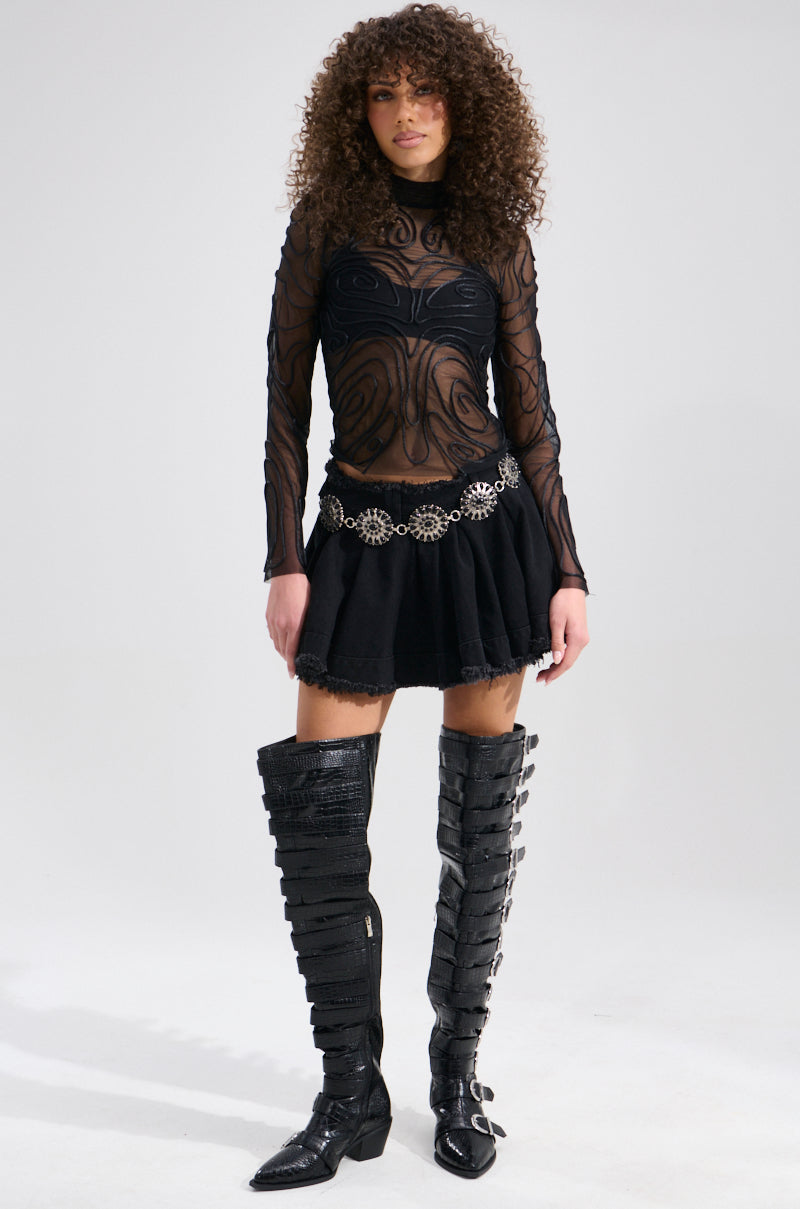BODY LINES TRIM DETAILED MESH TOP