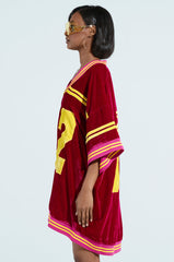 MOVING FORWARD VELVET JERSEY DRESS