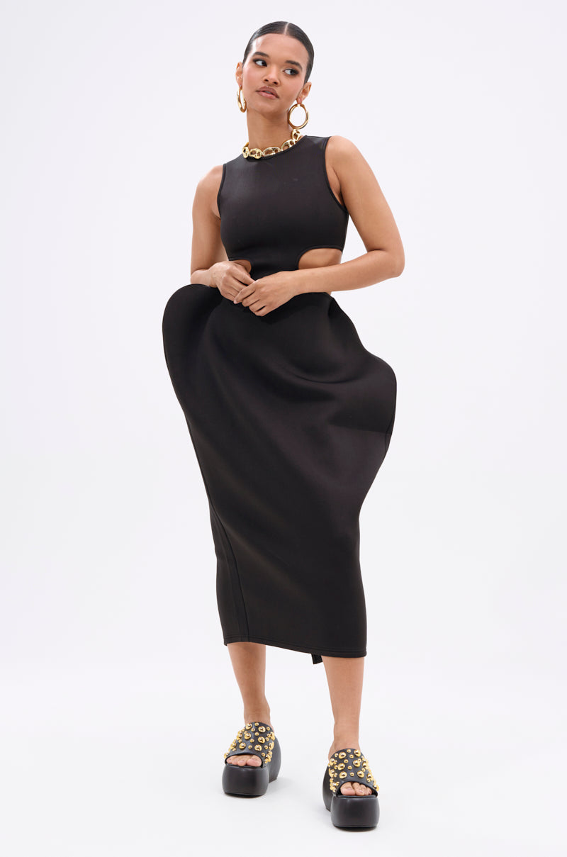 ONE OF ONE ABSTRACT MIDI DRESS
