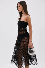 MAYRA ABSTRACT MIDI DRESS