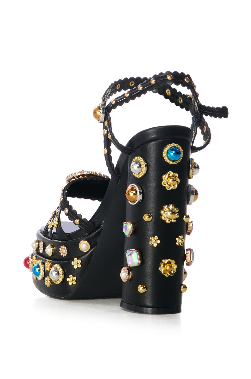 AZALEA WANG BIRCH SILVER EMBELLISHED SANDAL