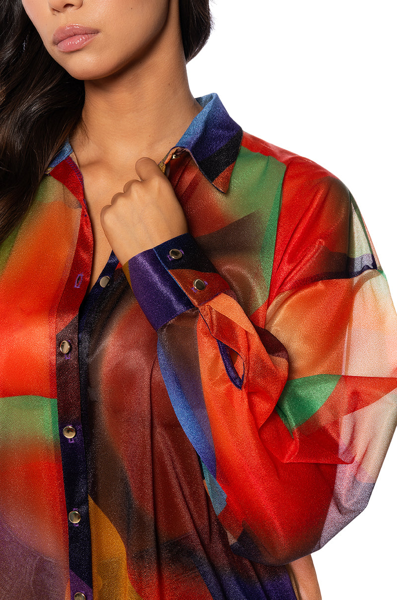 PLAY THE PART PATTERNED BUTTONDOWN